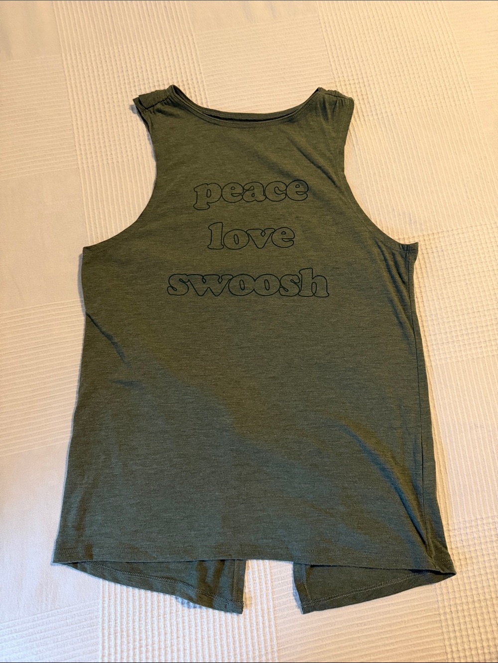 Nike Peace Love Swoosh Olive Women's Tank Top